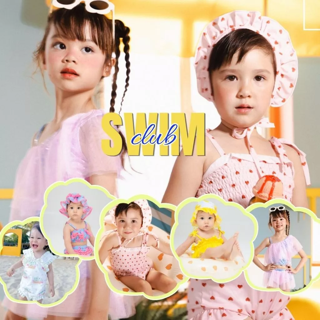Babyhip ชุดบิกินี่เด็ก ชุดว่ายน้ำเด็กเล็ก ชุดว่ายน้ำทูพีสเด็ก ชุดว่ายน้ำเด็ก ลายนางเงือก SWIM CLUB COLLECTION