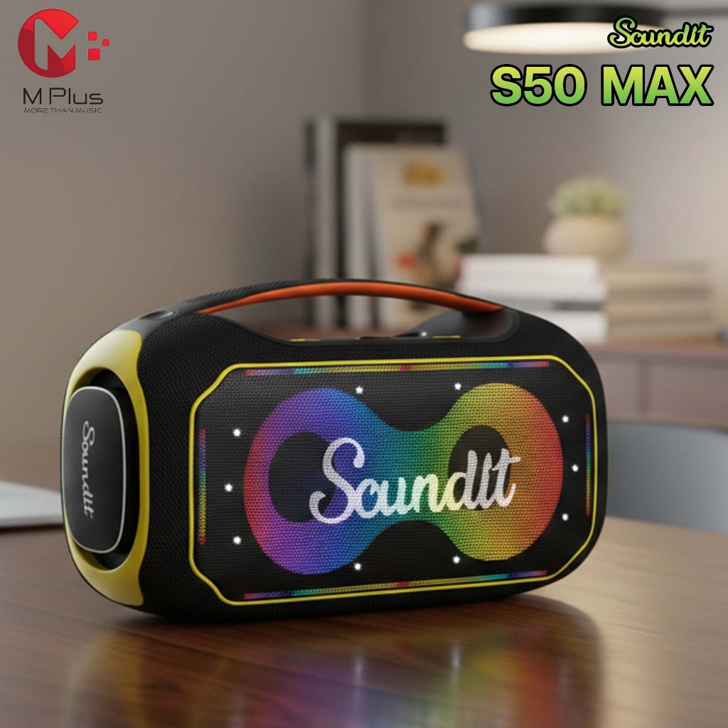 SOUNDIT S50MAX ลำโพงบลูทูธ พร้อมไมค์ฟรี สั่งการด้วยระบบดิจิตอล ลำโพงปาร์ตี้ (แถมฟรีแก้วน้ำ CIVAGO)
