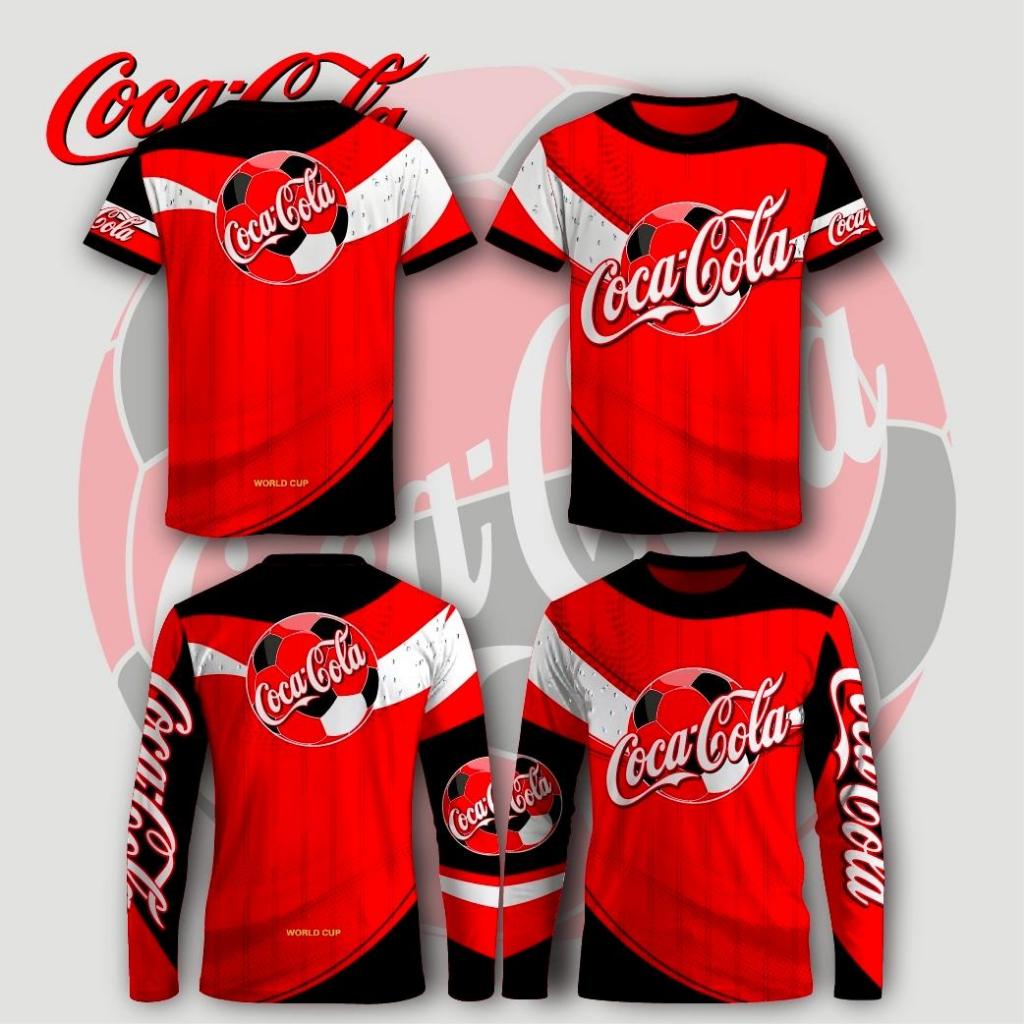เสื้อกีฬาพิมพ์ลาย COCA COLA เนื้อผ้าไมโครเกรดพรีเมี่ยม