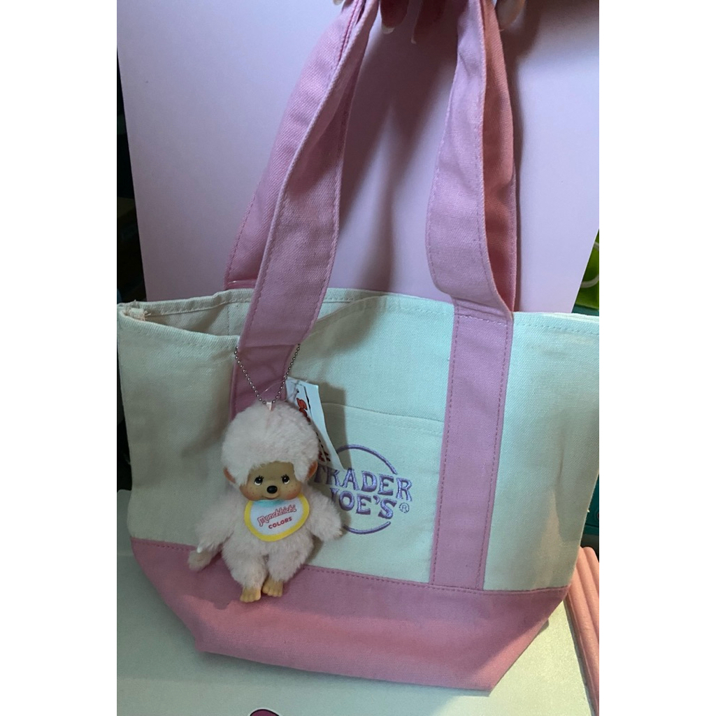 กระเป๋า Trader Joe’s mini pastel canvas tote bag ของแท้ จาก USA