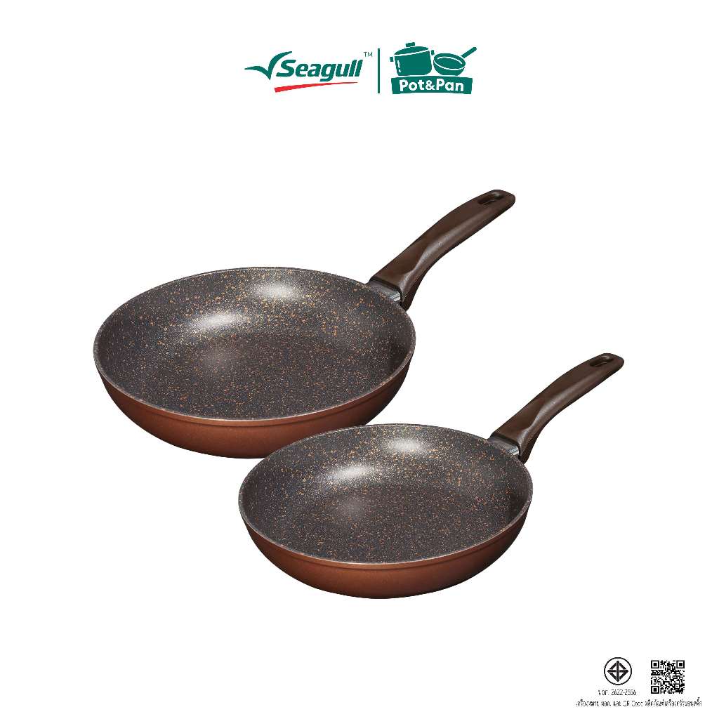 Seagull กระทะด้ามนอนสติ๊ก กลาดิเอเตอร์ โปร อินดักชั่น Gladiator Pro Non-stick Fry Pan Induction มีให้เลือก 2 ขนาด