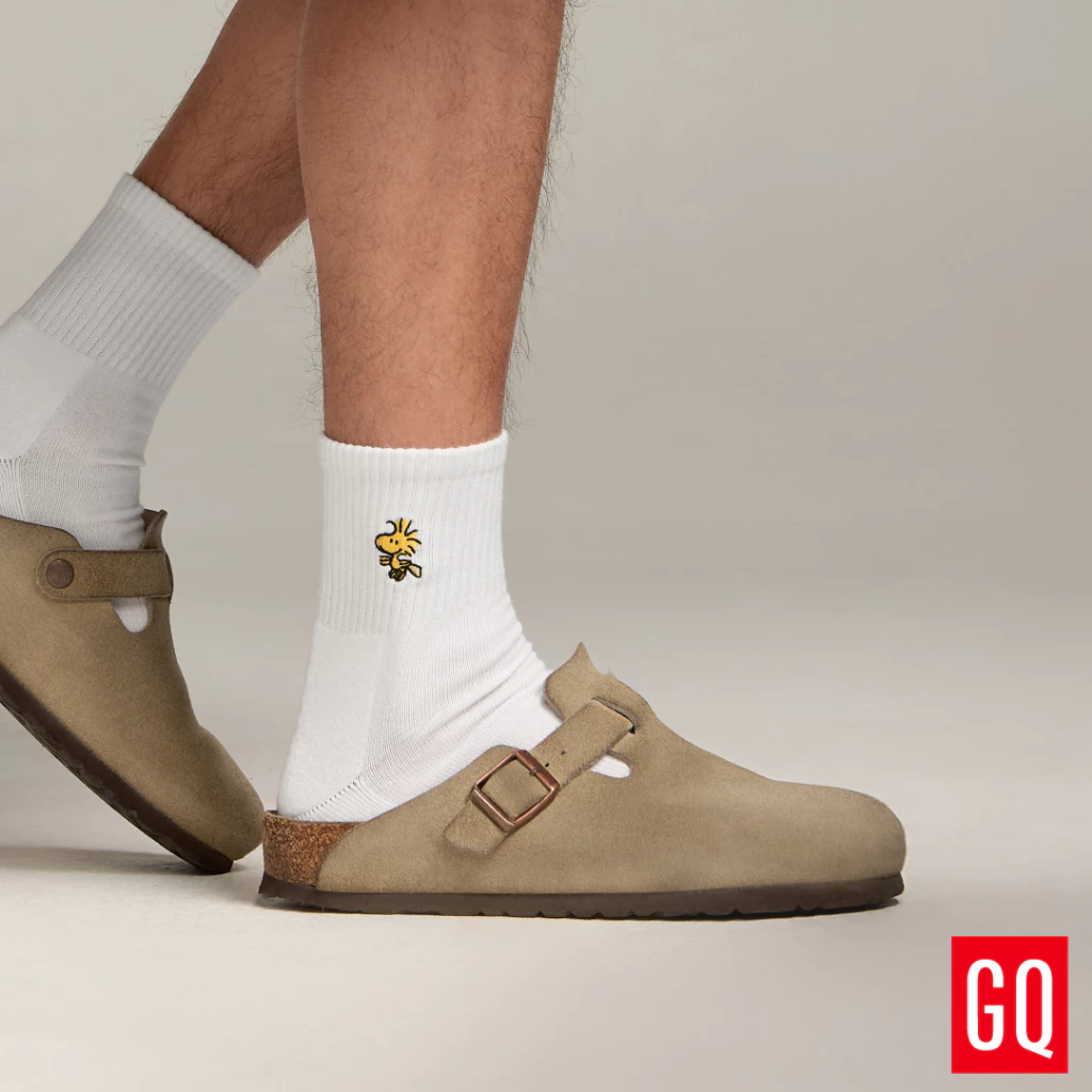GQ x PEANUTS™ Socks ถุงเท้าข้อสั้นลายสนูปปี้