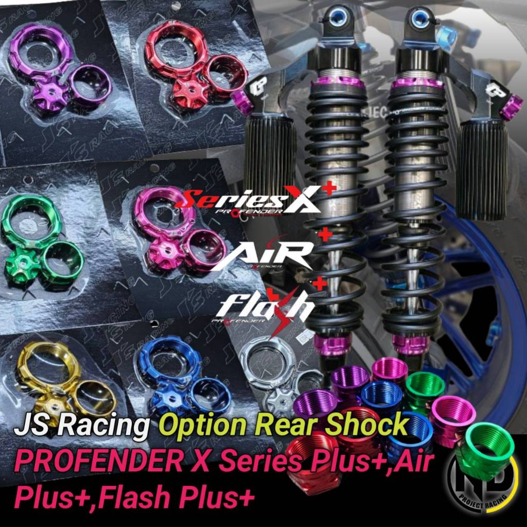 ตัวปรับแต่งโช๊ค Js Racing มีเลขบอกระดับ สำหรับโช๊ค Profender Xseries Plus+ , AIR Plus+ , Flash Plus+
