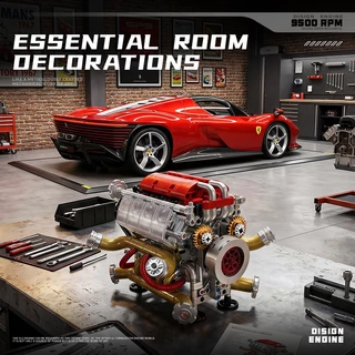 Technic ตัวต่อชุดของเล่น พร้อมมอเตอร์ เครื่องยนต์รถสปอร์ต กังหัน 618ชิ้น DIYชุดเด็กของขวัญ