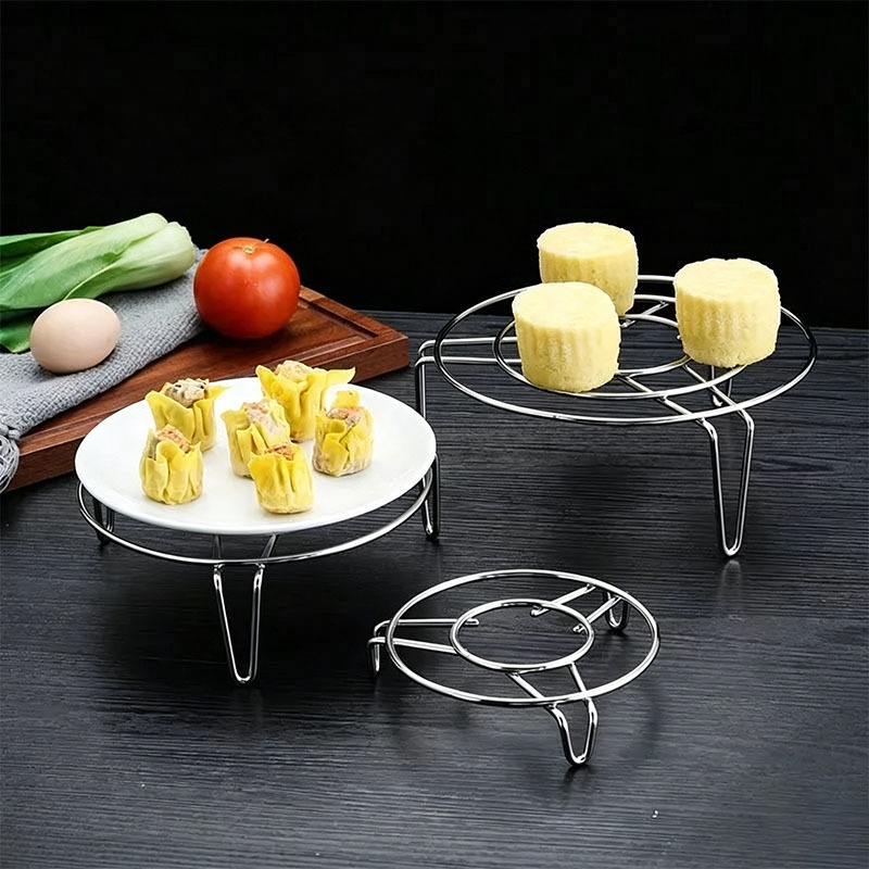 Nuxio อุปกรณ์เสริมหม้อทอดไร้น้ำมัน/หม้ออบลมร้อน ตะแกรงปิ้งย่างมีขา Single layer steaming rack