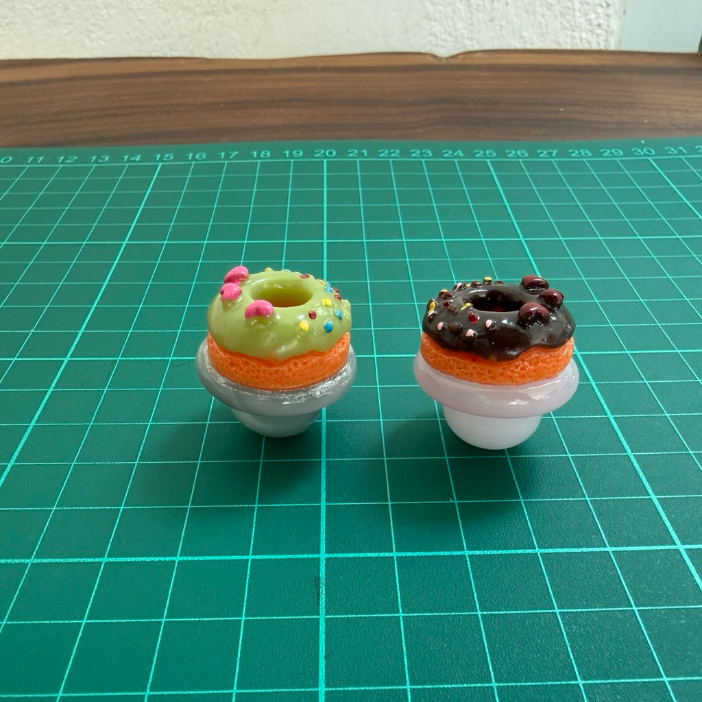 Donut Carb Cap – 30mm Glass Cap with 16mm Insert, Solid Design, High Quality Glass
