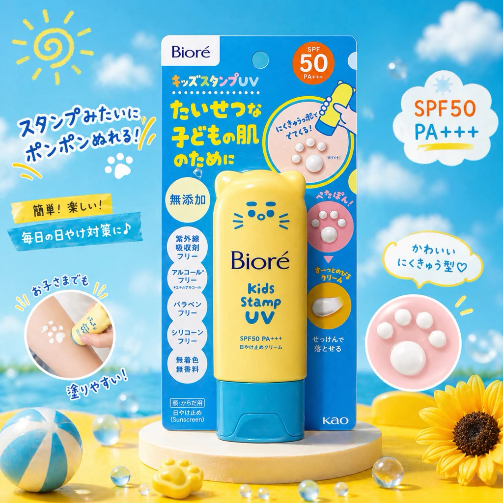 Biore Kids Stamp UV ครีมกันแดดสำหรับเด็กจากประเทศญี่ปุ่น