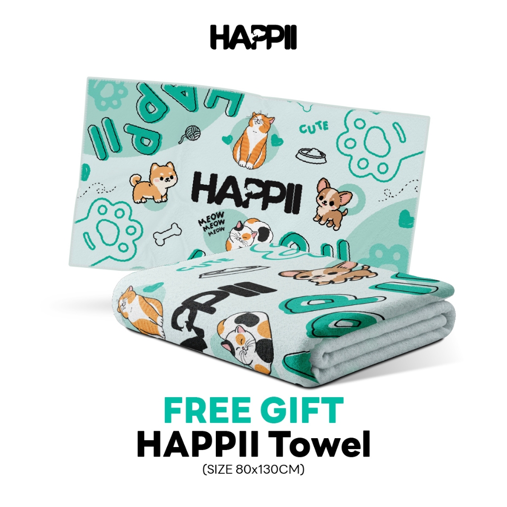 (ของแถม) HAPPII Towel (ห้ามกด)