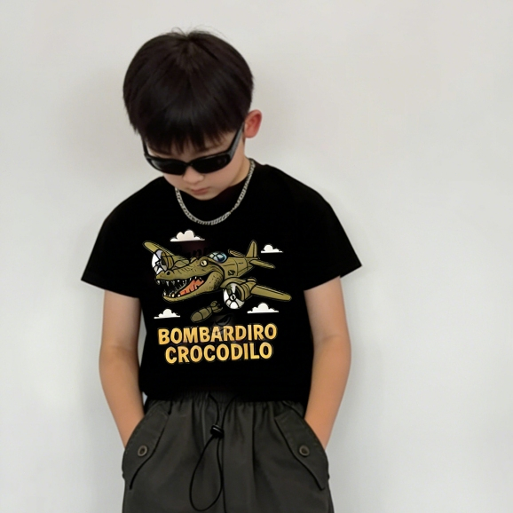 2-12 ปี เสื้อยืดแขนสั้น คอกลม ผ้าฝ้าย สไตล์ฤดูร้อน นื้อผ้าดี เสื้อยืดตลกๆ สำหรับเด็ก านุ่มใสสบายฯ ราคา ถูกที่สุด ดีลบีเคเค แกลเลอรีภาพที่ 3