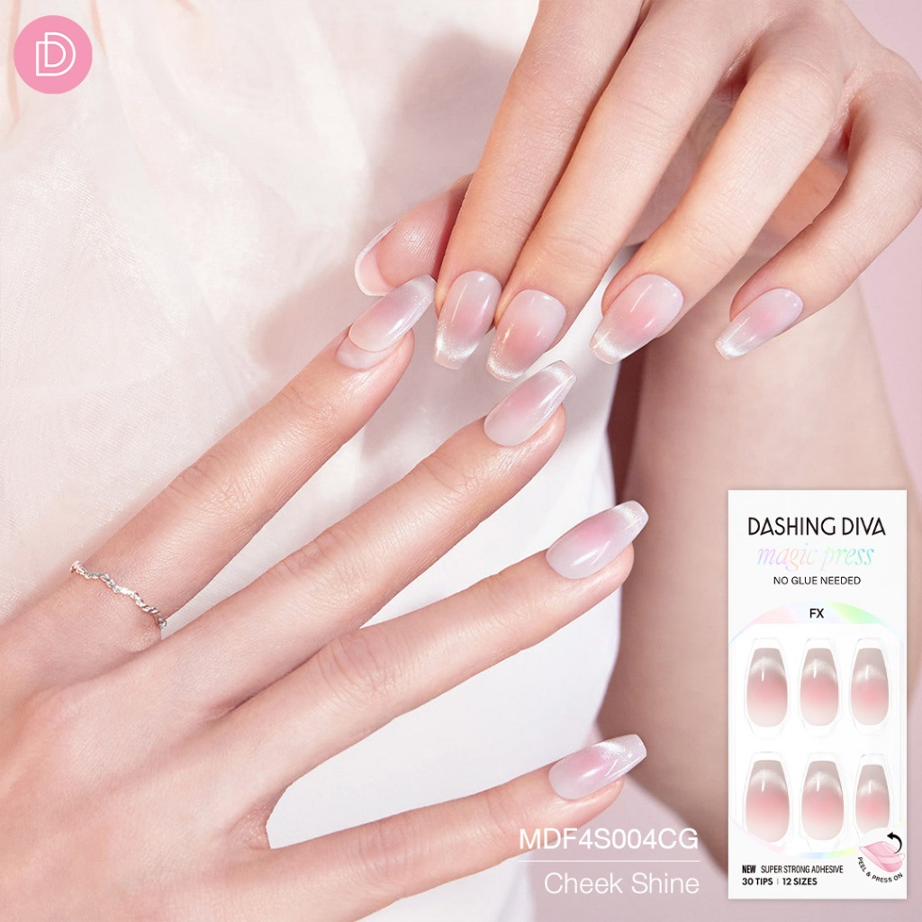 Dashing Diva เล็บปลอม ทรงรองเท้าบัลเล่ต์ รุ่น MDF4S004CG-MDR4S046CF จำนวน 1 กล่องมี 30 เล็บ