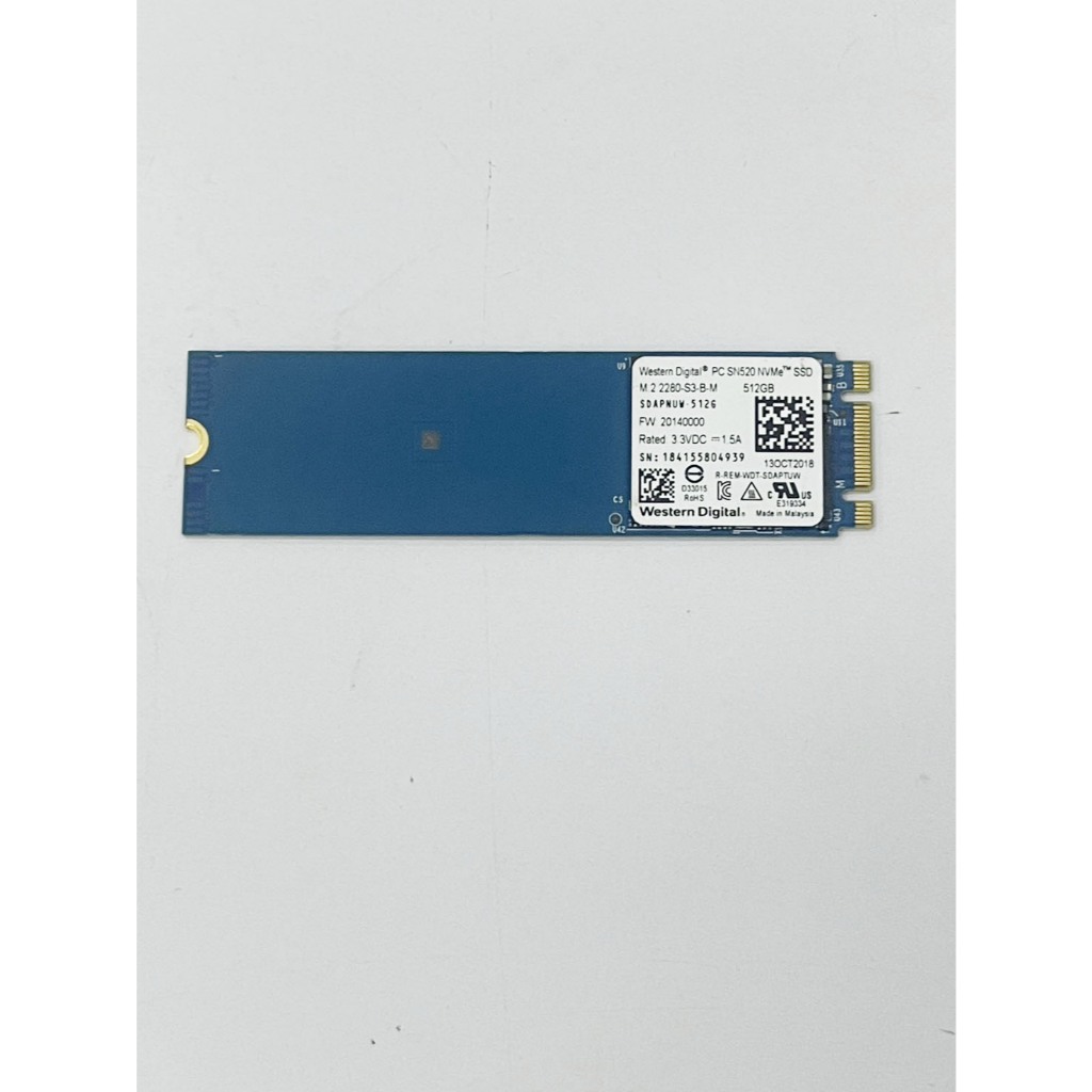 western Digital PC SN520 NVMe SSD 512 GB M.2 2280 แกะจากเครื่องใช้งานได้ดี ราคาถูกใจ