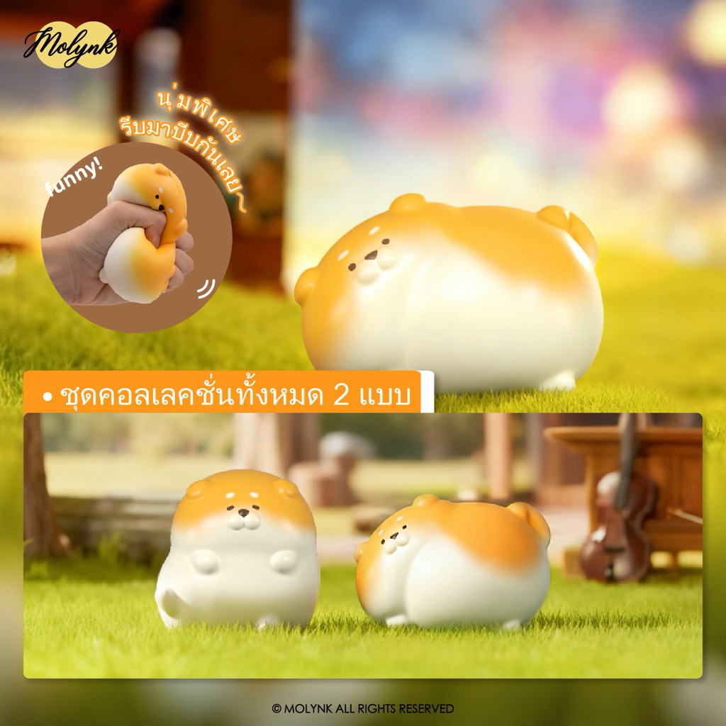 พร้อมส่ง นุ่มพิเศษสกุชชี่แบรนด์Molnykแท้ คอลเลคชั่นหัวใจพองโตน้องหมาDuowang