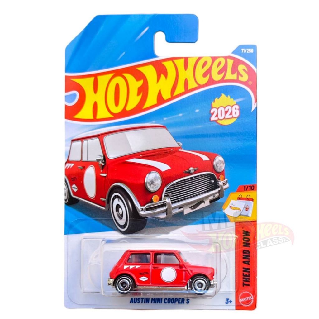 รถฮอตวิว Austin Mini Cooper S - Hot Wheels โมเดลรถเหล็ก ของเล่น ของสะสม ลิขสิทธิ์แท้ (ในร้านมีให้เลือกมากกว่า500แบบ) GGF