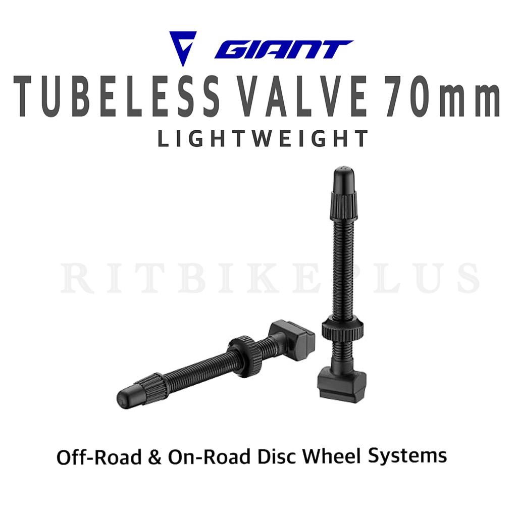 New2026 วาว์ลจักรยาน GIANT รุ่น Lightweight Tubeless Valve ยาว 70mm(TUBELESS VALVE GIANT) สำหรับล้อ  Tubeless