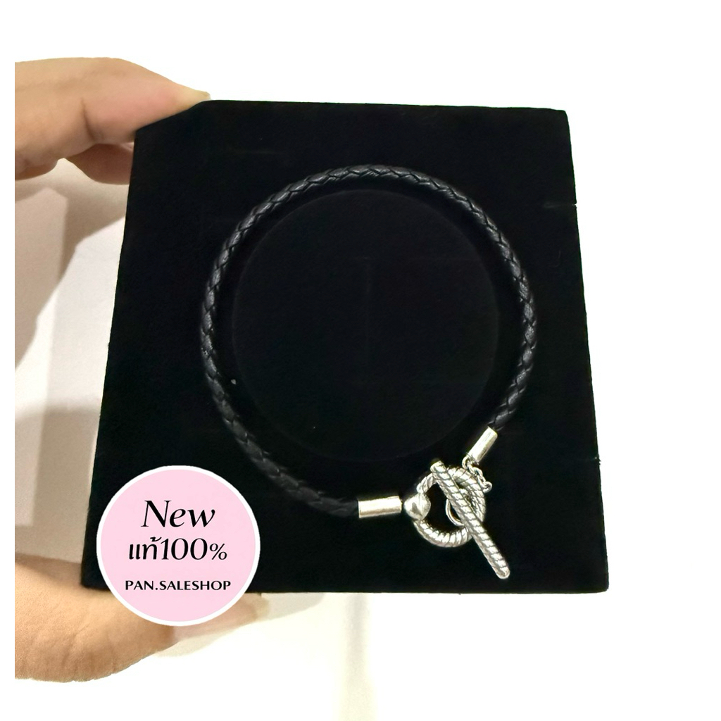 [พร้อมส่ง แท้100%]Moment Braided Leather T-bar bracelet sz17.5