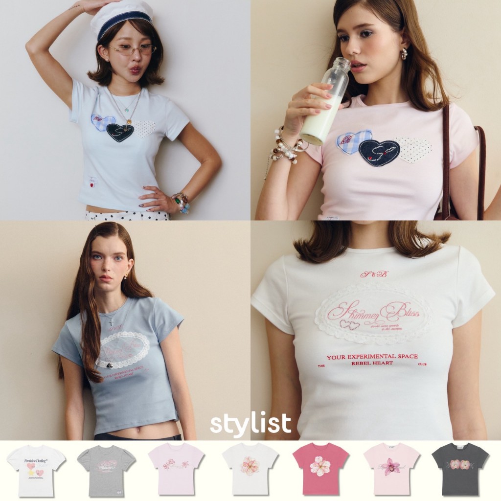 STYLIST x Brinkkty - เสื้อเบบี้ทีลายกราฟฟิกน่ารัก ทรงสวย Eternal Sunshine baby tee ลิงก์2