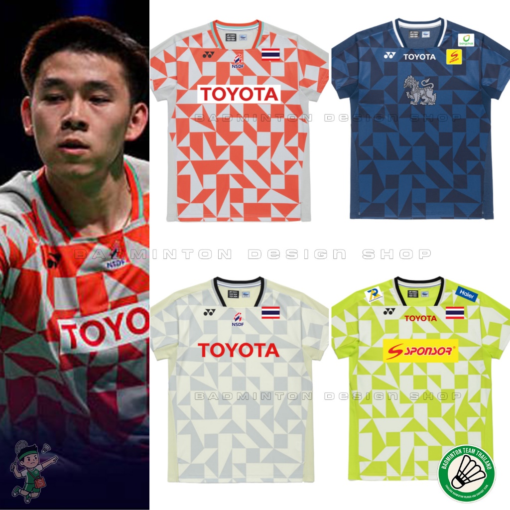 [ส่งจากไทย] เสื้อแบดมินตัน ทีมชาติไทย พร้อมสกรีนธงชาติ สปอนเซอร์ แบบนักกีฬาทีมชาติ สินค้าส่งตรงจากไทย (ไม่ใช่ร้านจีน)