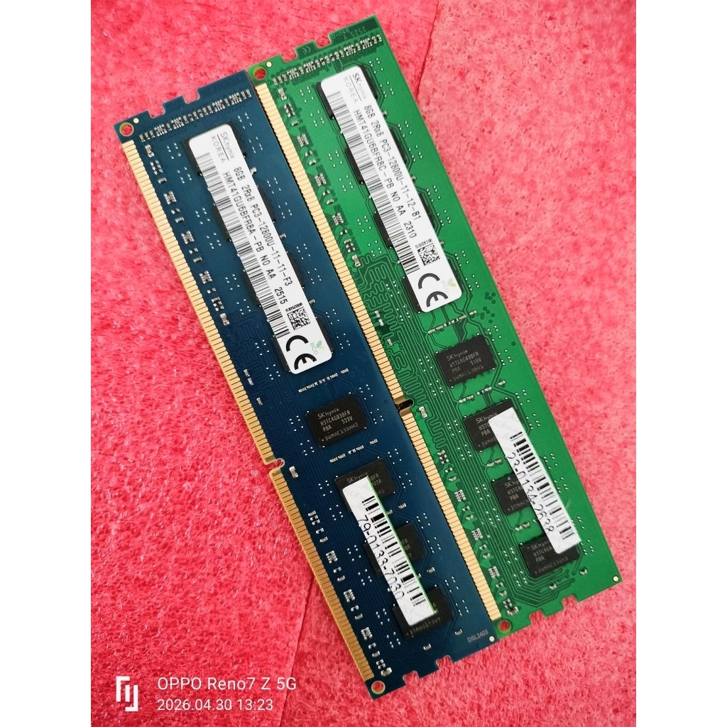 RAM 8GB DDR3 บัส1600 MHz PC ประกัน Advice  L-T มือสอง ตัวละ 699บาท