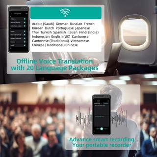 เครื่องแปลภาษา VORMOR Z6 ไม่ต้อง WiFi อุปกรณ์แปลพกพาพร้อม 138 ภาษา เครื่องแปลภาพเสียง Ai แบบเรียลไทม์ การแปลออนไลน์ออฟไล