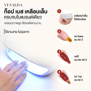 VENALISA Select ท็อป เบส เคลือบเล็บ Top coat / Base coat ท็อปด้าน เงาไม่ดรอป ปกป้องสีเจลจากรอยขีด