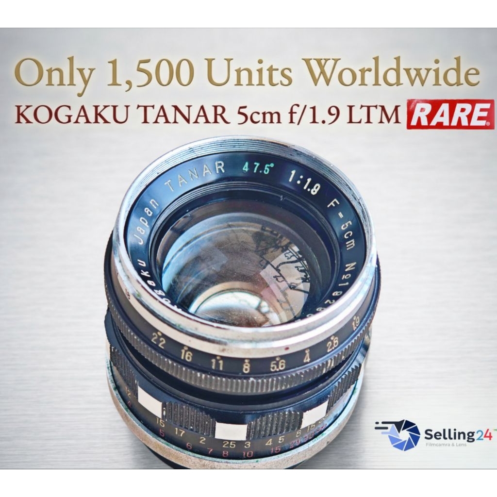 Tanaka Kogaku TANAR 5cm f1.9 (22) Lens Prime LTM / Leica Screw Mount Darts Bokeh Very Rare