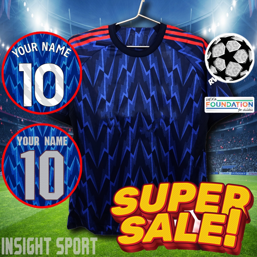 เสื้อฟุตบอล เกรดเพลเยอร์ ทีม oาs์lซน่oa เยือน ปี25-26 อาร์มพรีเมียร์,ยูฟ่า/ชื่อเบอร์นักเตะในทีม/ไซส์เอเชีย S-2XL #PY0070