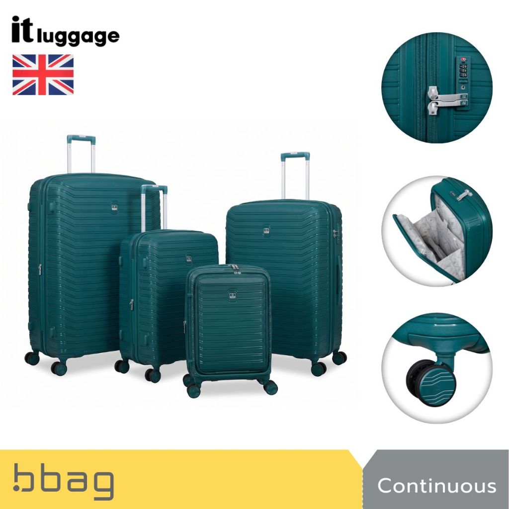 IT Luggage รุ่น Continuous 3088 กระเป๋าเดินทางล้อลาก PP 100% แข็งแรงทนทาน พร้อมช่องหน้าใส่ Laptop (ไ