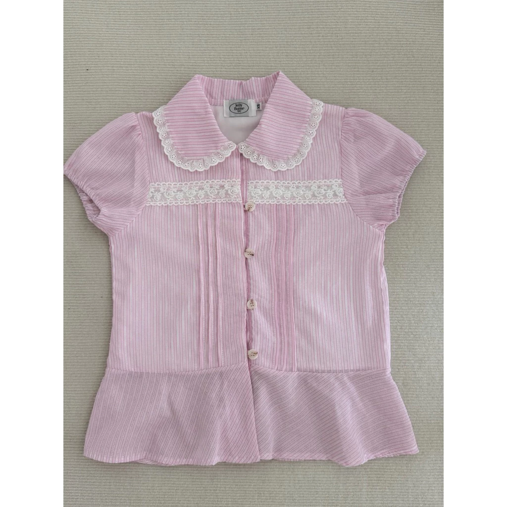 jellybutter english tea เสื้อคอปกแต่งลูกไม้ใส่ซับไม่บาง