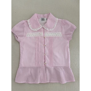 jellybutter english tea เสื้อคอปกแต่งลูกไม้ใส่ซับไม่บาง