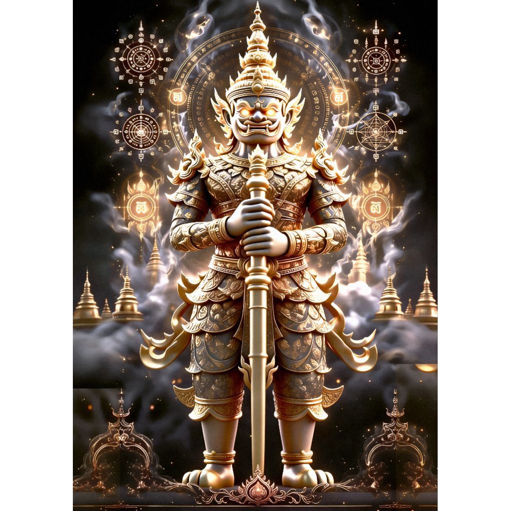 รูปโปสเตอร์  ท้าวเวสสุวรรณ ขนาด A3  ความหนา 200 แกรม  ภาพมงคล เสริมฮวงจุ้ย ตบแต่งบ้าน (29.7*42 cm)