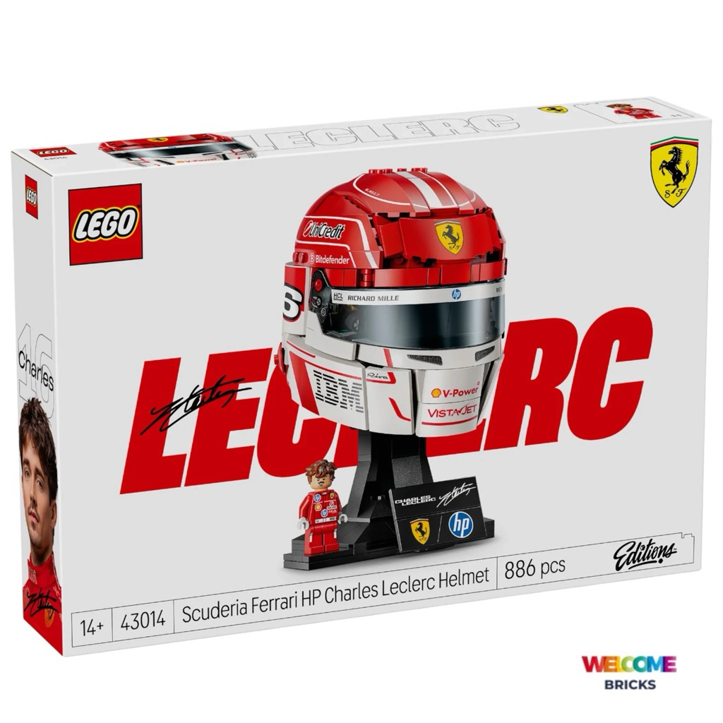 Lego Edition 43014 Scuderia Ferrari HP Charles Leclerc Helmet สินค้าใหม่ ของแท้ 100%