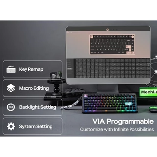 [โค้ดคุ้มลด 20%] CIDOO QK75 RGB Hotswap Wireless Bluetooth keyboard VIA Mechanical keyboard