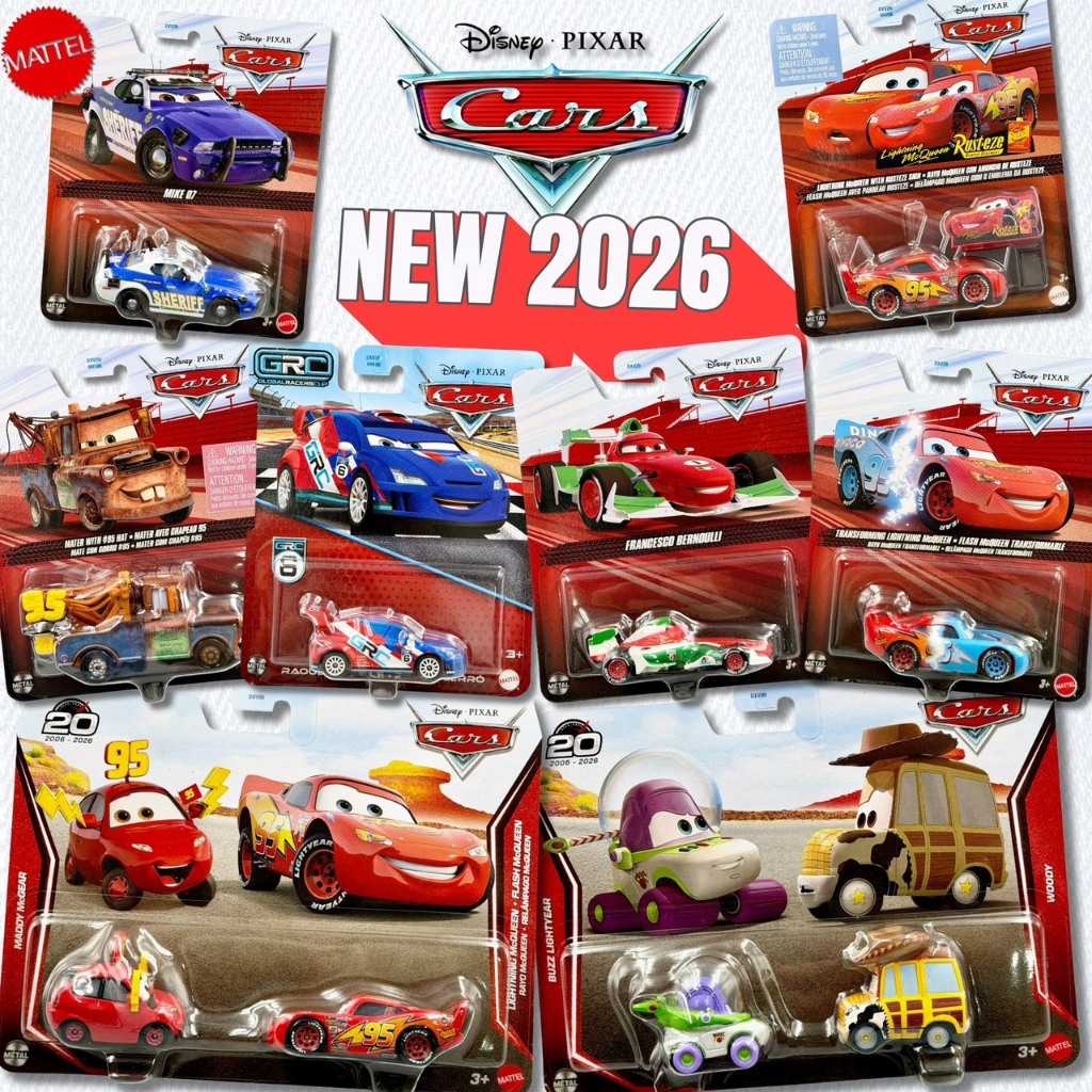 🚨อัพเดทใหม่ 2026🚨 MATTEL | รถเหล็กจากการ์ตูน CARS DISNEY PIXAR - LIGHTNING MCQUEEN ลิขสิทธิ์แท้ 100%