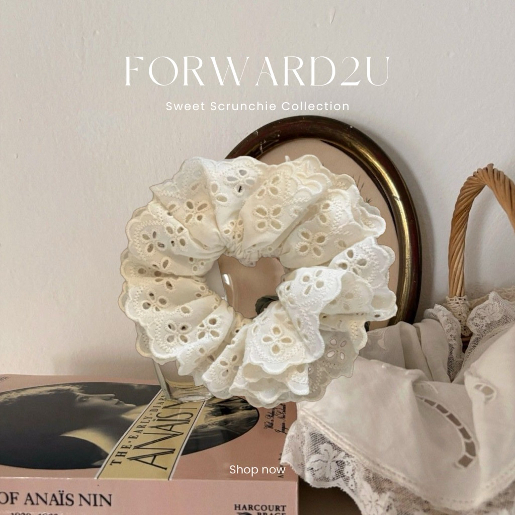 Sweet Scrunchie Collection | FORWARD2U🧸✨ยางผูกผมน่ารักๆ💖ยางผูกผมวินเทจ🥨 ลูกไม้ Fairy girls🧚🏻‍♀️ สินค้าพร้อมส่ง