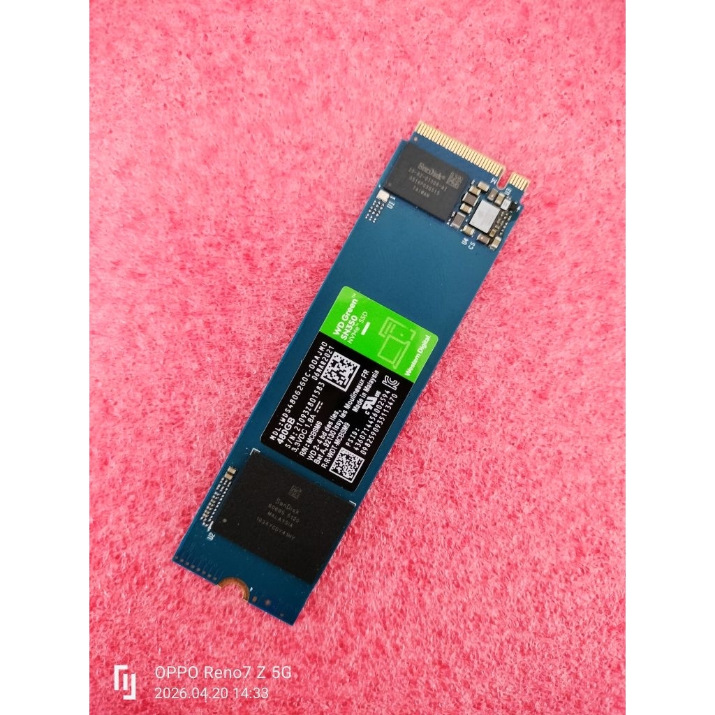 SSD 480GB WD Green SN350 M.2 NVMe ไม่มีแบด ดิสก์ 91℅ รีวิวก่อนให้ทางแชท