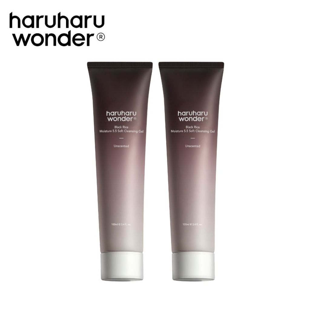 (Set 2 ชิ้น) haruharu wonder Black Rice Moisture 5.5 Soft Cleansing Gel 100 ml