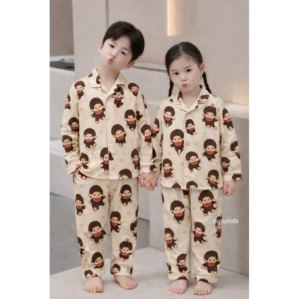 ชุดนอนmonchhichi น่ารักสุดๆ ใส่ได้ทั้งลูกสาวลูกชาย