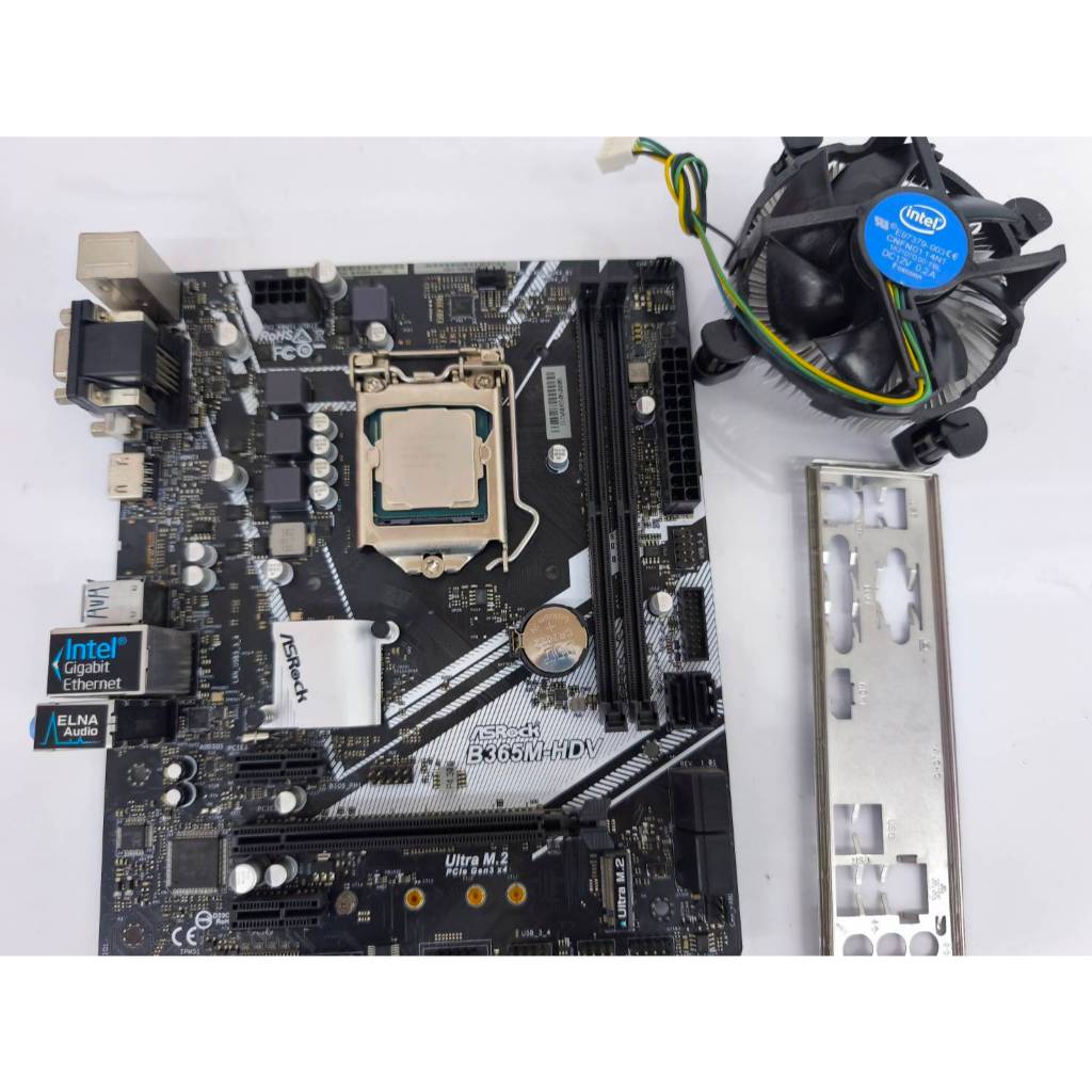 [พร้อมส่ง] เซ็ต  CPU Intel i3-9100F + Asrock B365M-HDV + Cooler พร้อมประกอบ