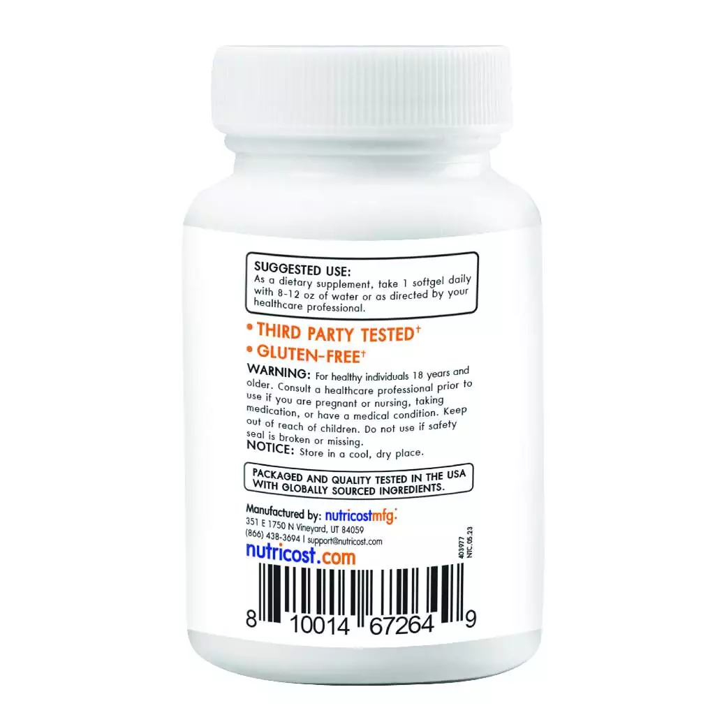 Vitamin K2 MK-7, Nutricost USA, 30 Softgels ขนาด 100 ไมโครกรัม thumbnail 4