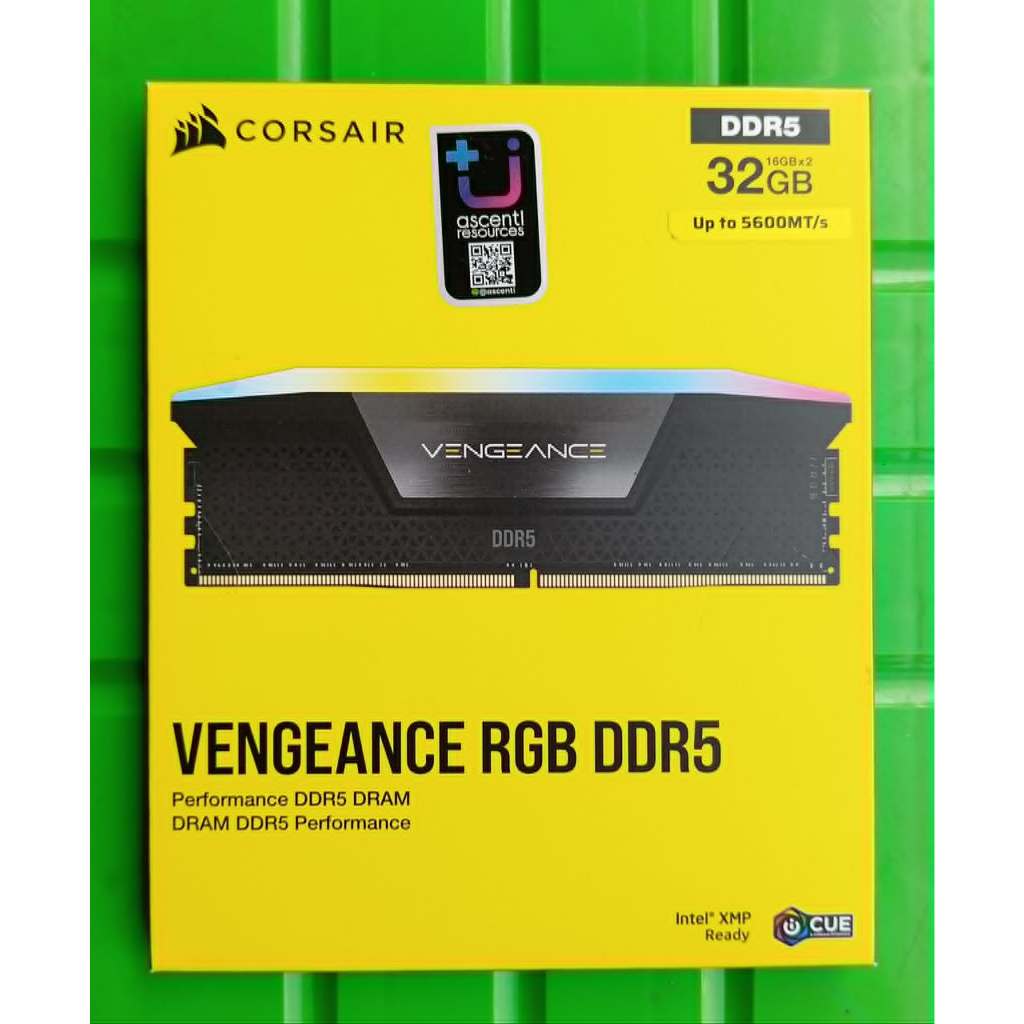 32GB (16X2) แรม CORSAIR VENGEANCE RGB BLACK DDR5 BUS 5600 ประกัน LIFETIME (มือสอง)