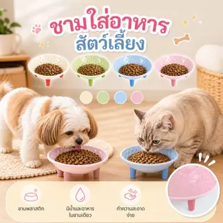 Boqi Factory ชามอาหารสัตว์เลี้ยง ชามลดการกินไว ชามอาหารฝึกให้ทานช้าลง สุนัขและแมว Snackbow