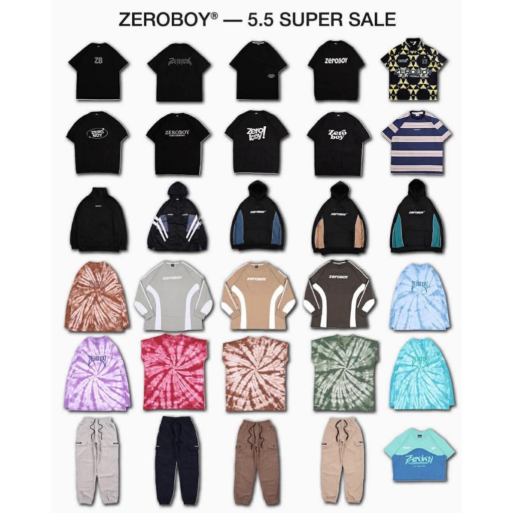 ZEROBOY® — 5.5 SUPER SALE ( ทางแบรนด์ขออนุญาต คละแบบสินค้าให้ในทุกออเดอร์ )