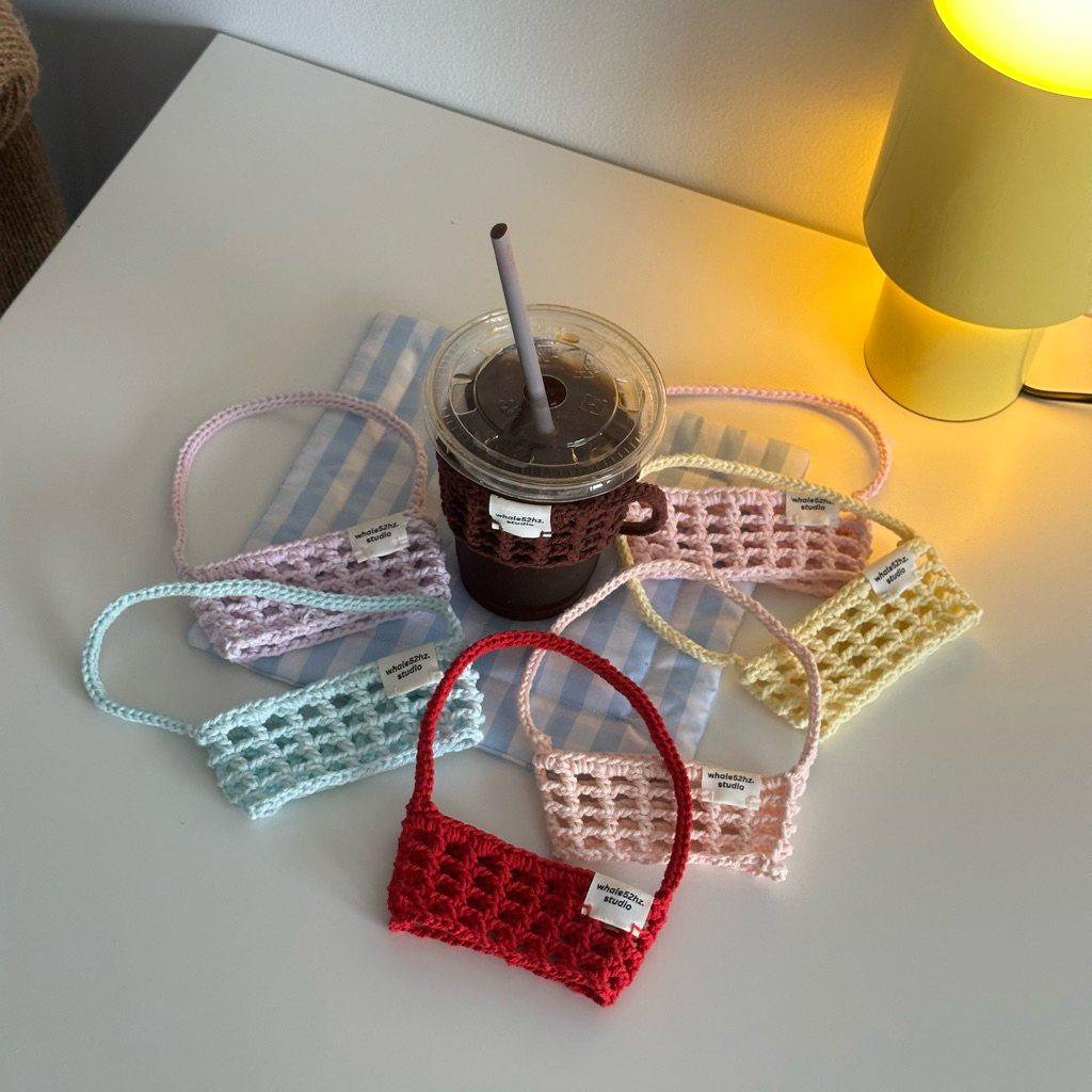 coffee sleeve | crochet🥤💗| handmade | By whale52.studio