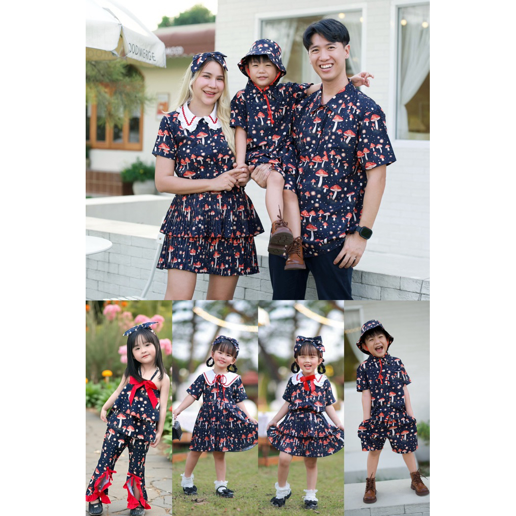 ชุดครอบครัวชุดเห็ดน่ารัก ใส่ได้ทุกโอกาส **กรุณาอ่านรายละเอียดไซส์ก่อนกดสั่งนะคะ