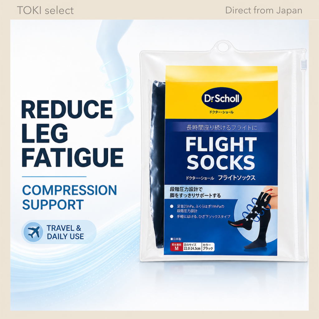 Dr Scholl Compression Flight Socks Knee High Travel Leg Support Anti Swelling M L Size