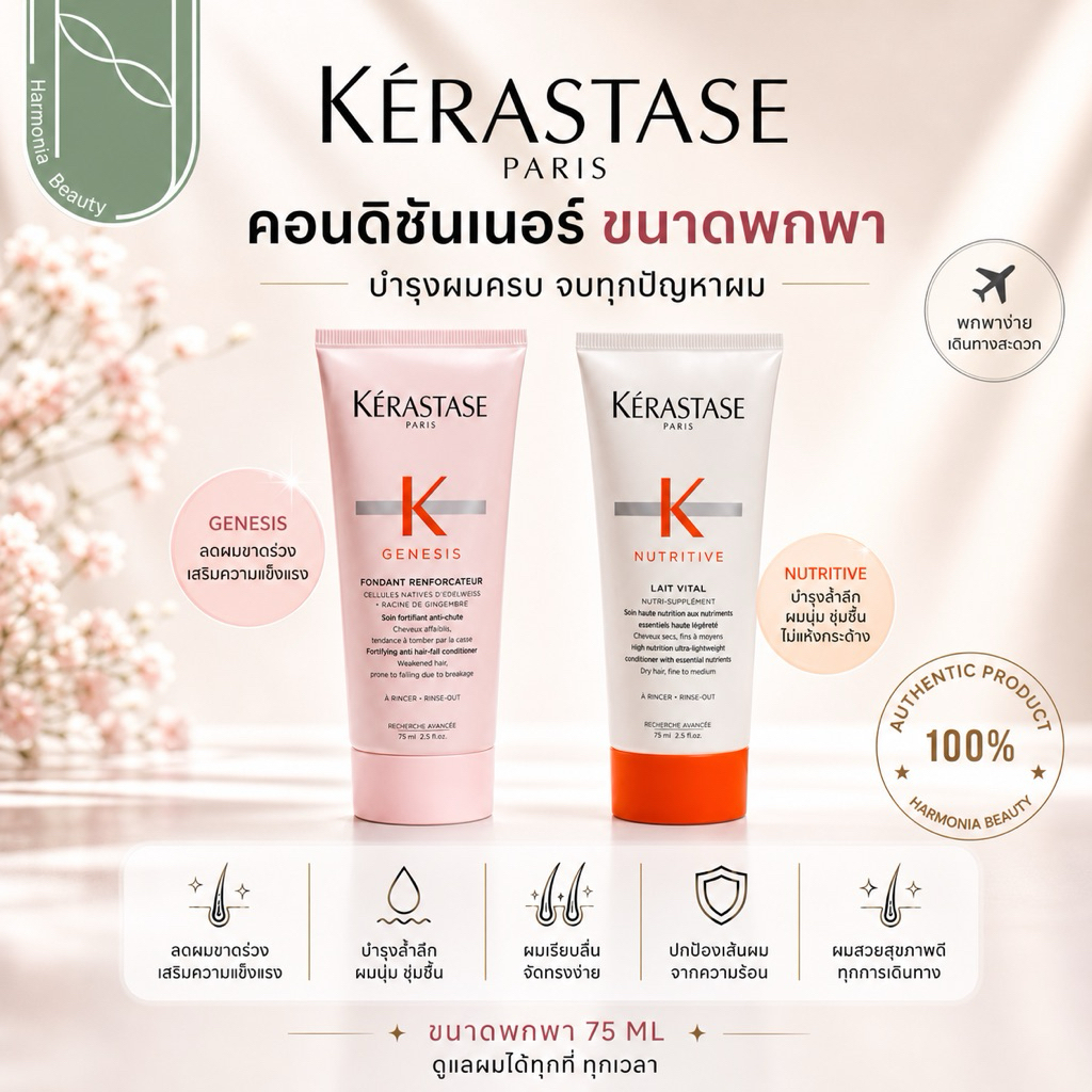 KERASTASE All Conditioner คอนดิชั่นเนอร์ บำรุงล้ำลึกให้ผมเรียบลื่นขนาดพกพา 75 มล. เหมาะสำหรับเดินทาง