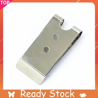 คลิปเข็มขัดโลหะ 54x25 มม. รูคู่ Loop Clasp อุปกรณ์เสริมสําหรับกระเป๋าสตางค์ Pouches