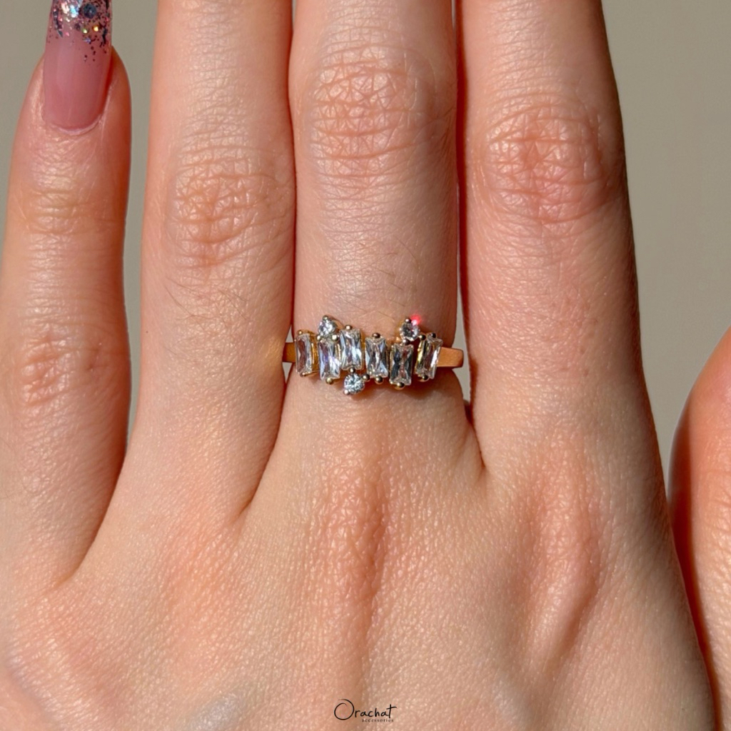 Orachat | Audrey 100 H&A ring. (แหวนตัวเรือนเงินแท้ 92.5 / หากใส่ไม่พอดีเปลี่ยนขนาดฟรี 1 ครั้ง)
