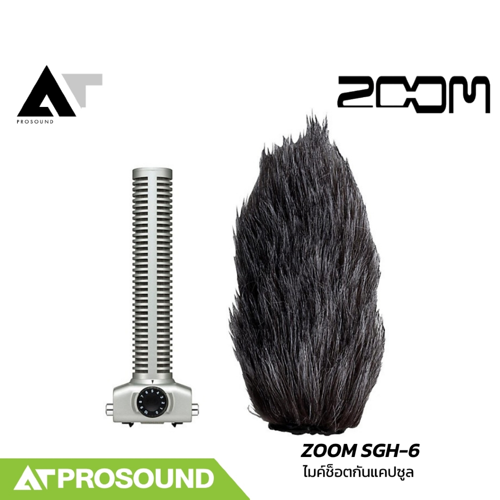 ZOOM SGH-6 Shotgun Microphone Capsule ไมค์ช็อตกันสำหรับเครื่องบันทึกเสียง AT Prosound