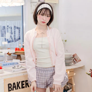 RIKA Reah น้องลีอา คาดิแกนฉลุหัวใจ กระดุมหัวใจ